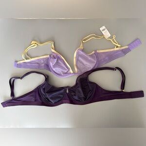 Soma & Telltale (NWT) Bra Bundle 36C | Daredevil Plunge Veep Violet + Balconette